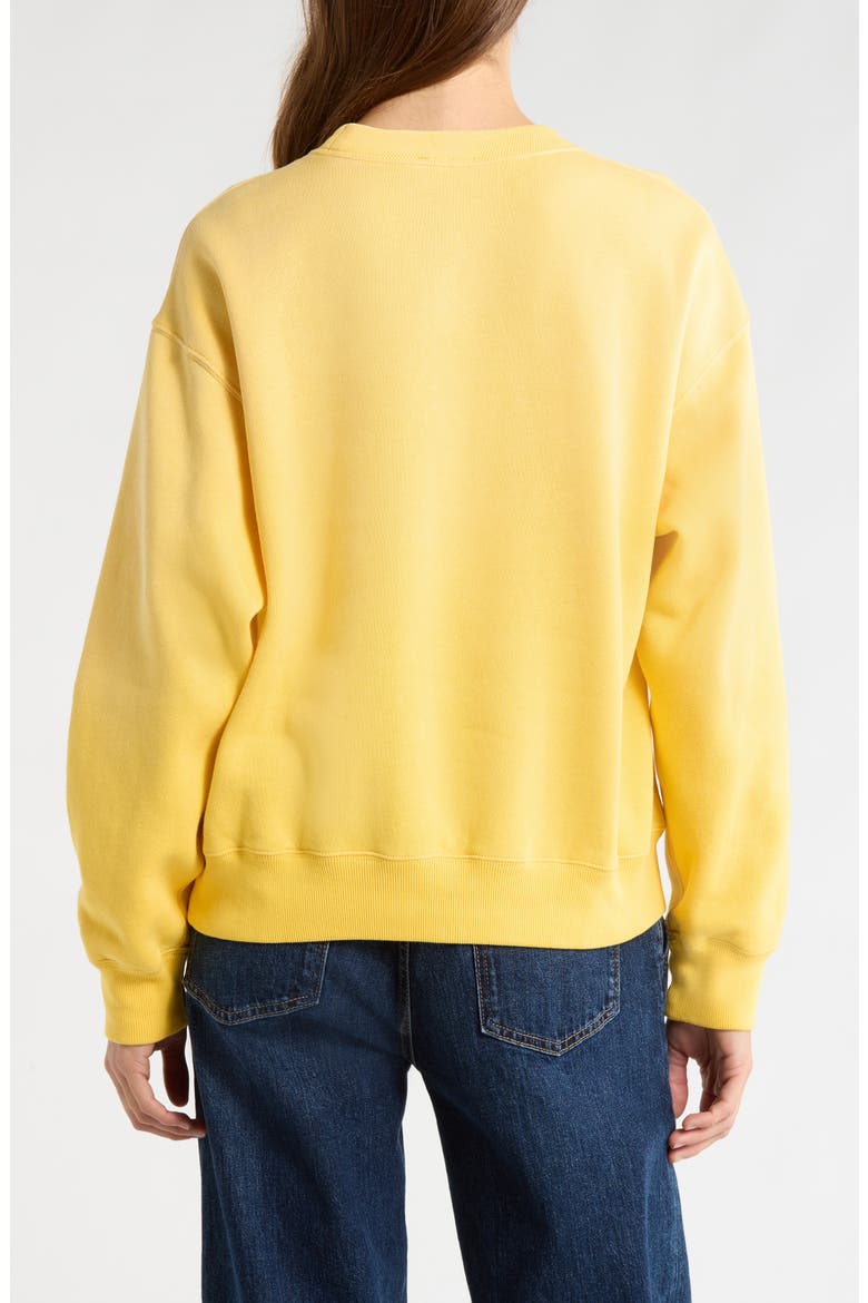 Fleece Crewneck Sweatshirt, Alternate, color, YELLOW