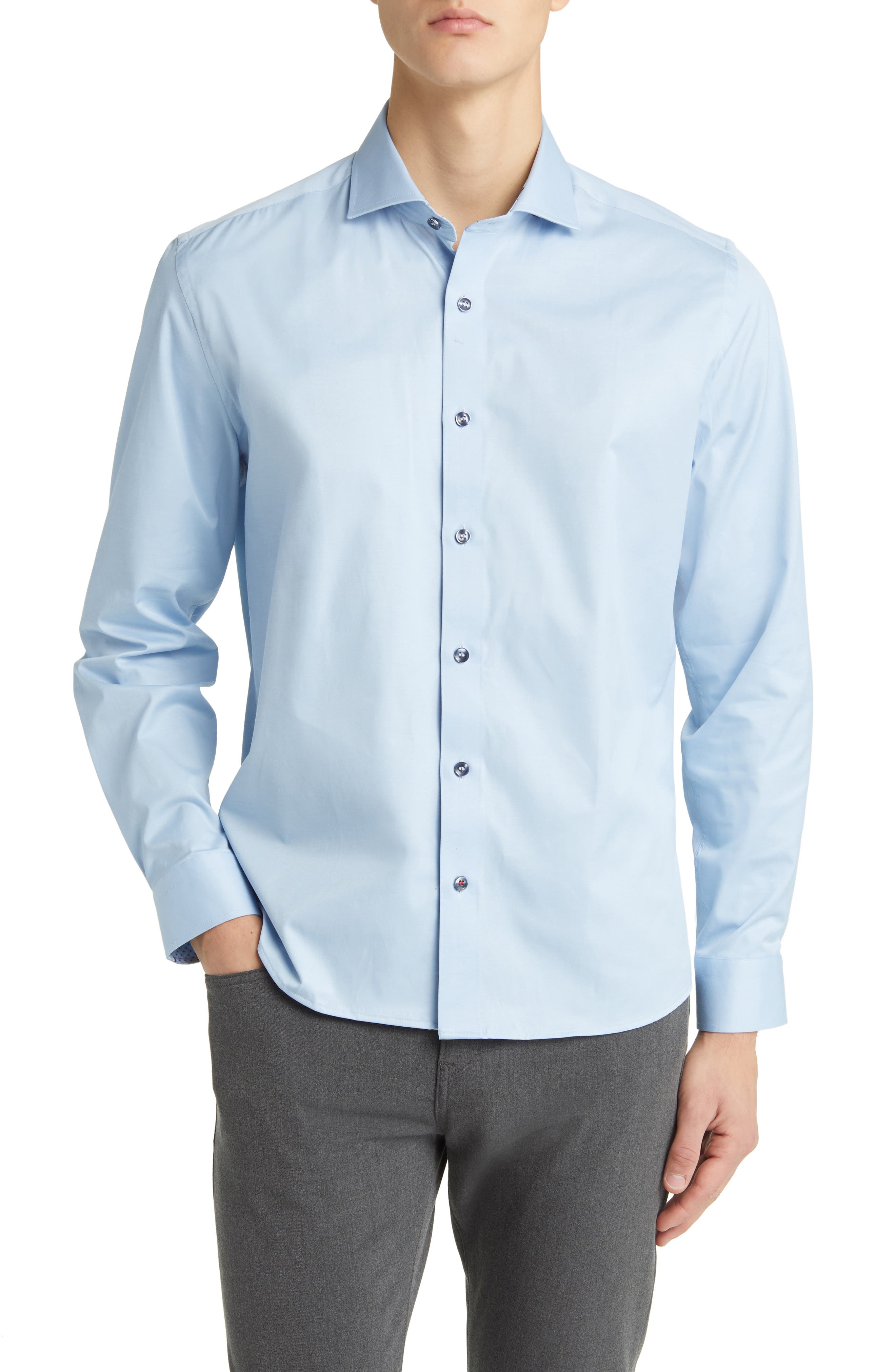 DRYTOUCH Performance Sateen Button-Up Shirt