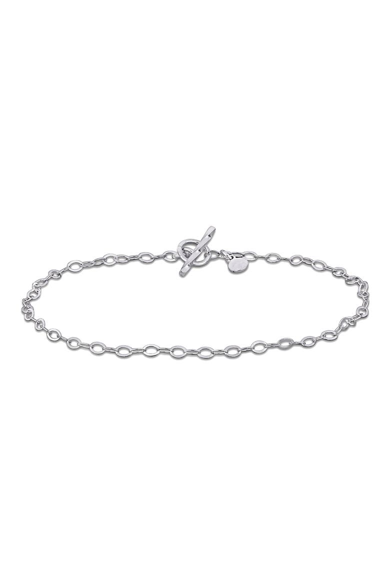 Oval Rolo Chain Bracelet, Main, color, SILVER