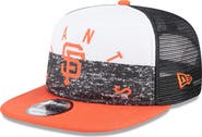 New Era Men's New Era White/Orange San Francisco Giants Team Foam Front A-Frame Trucker 9FIFTY Snapback Hat