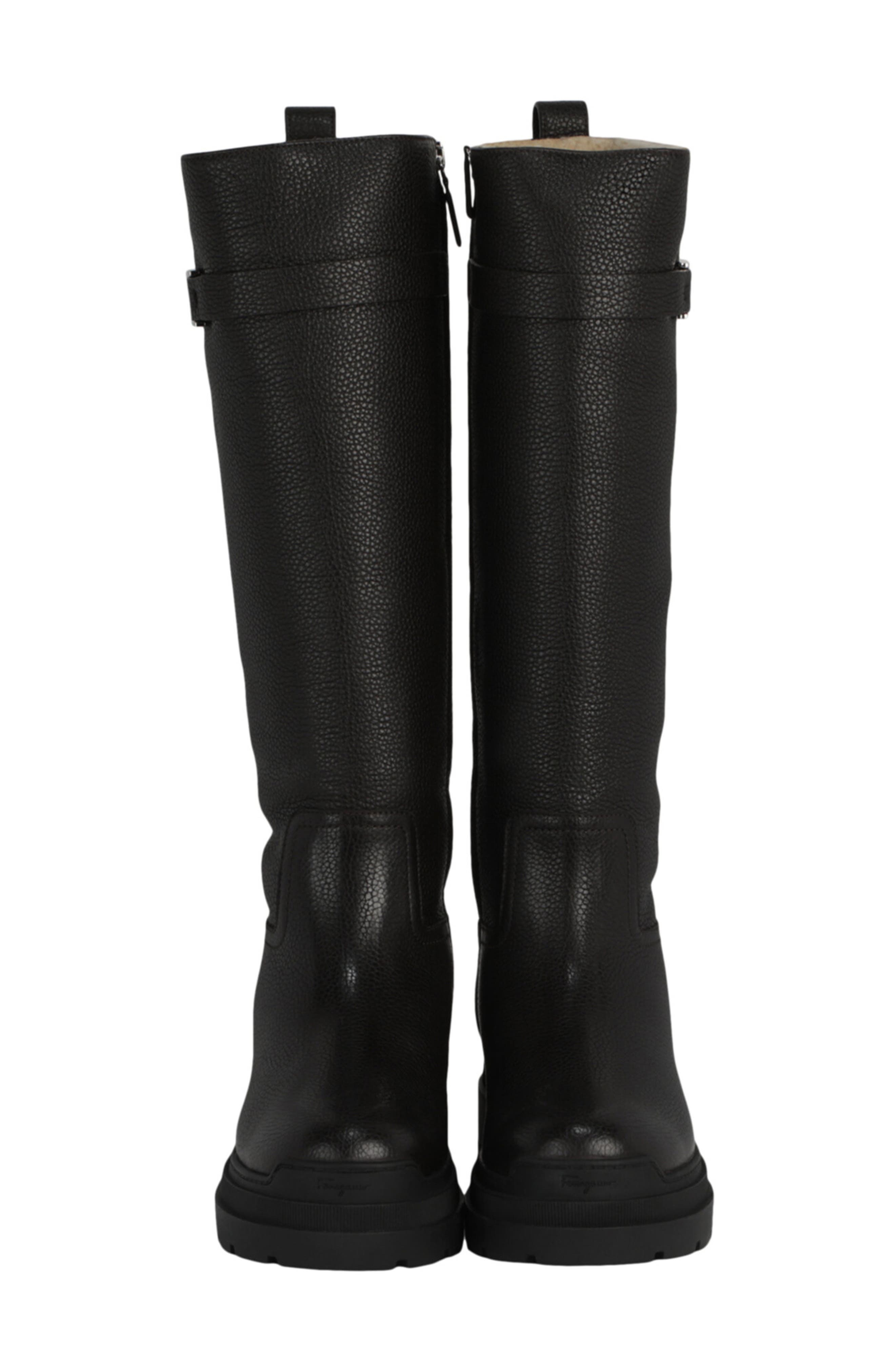 FERRAGAMO Ryder Knee High Boot, Alternate, color, Black