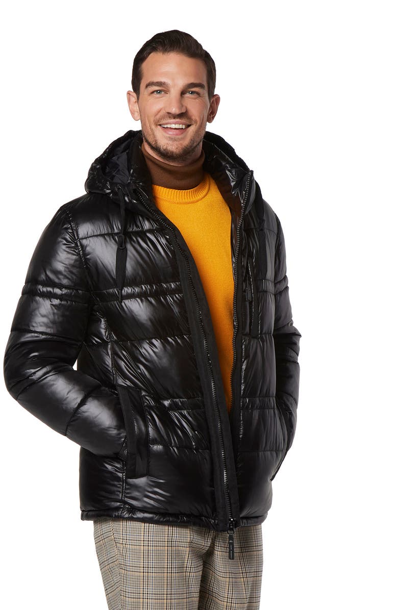 Andrew Marc Gotham Water Resistant Mid Length Puffer Jacket, Alternate, color,