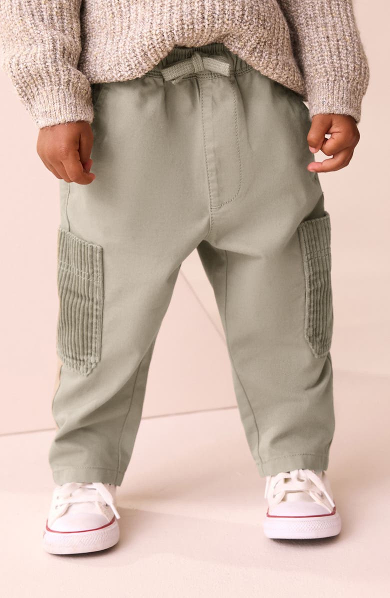 NEXT Kids' Cotton Corduroy Cargo Pants, Alternate, color, Green
