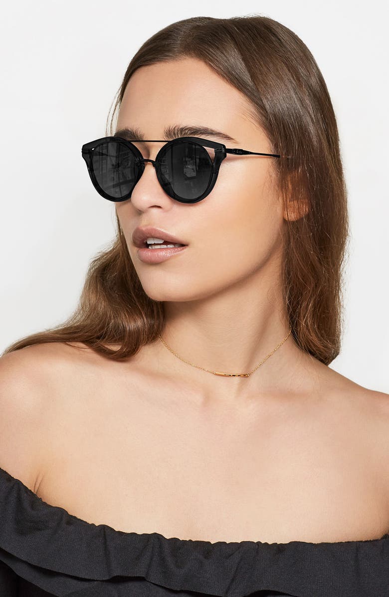 Sonix Preston 51mm Gradient Round Sunglasses, Alternate, color, 