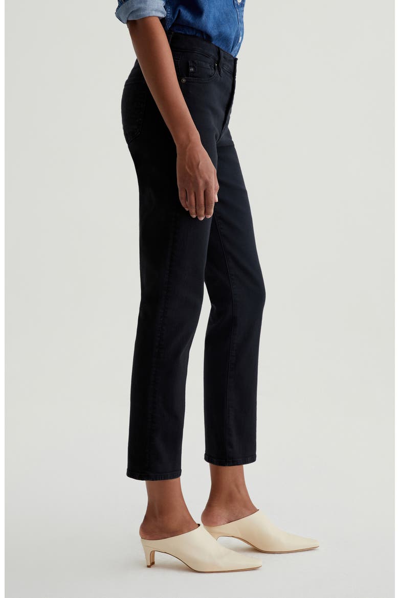Mari Mid Rise Slim Straight Leg Crop Jeans, Alternate, color, SULFUR BLACK