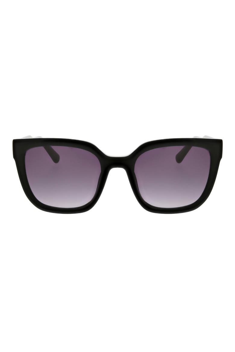 Modern Square Sunglasses, Main, color, BLACK
