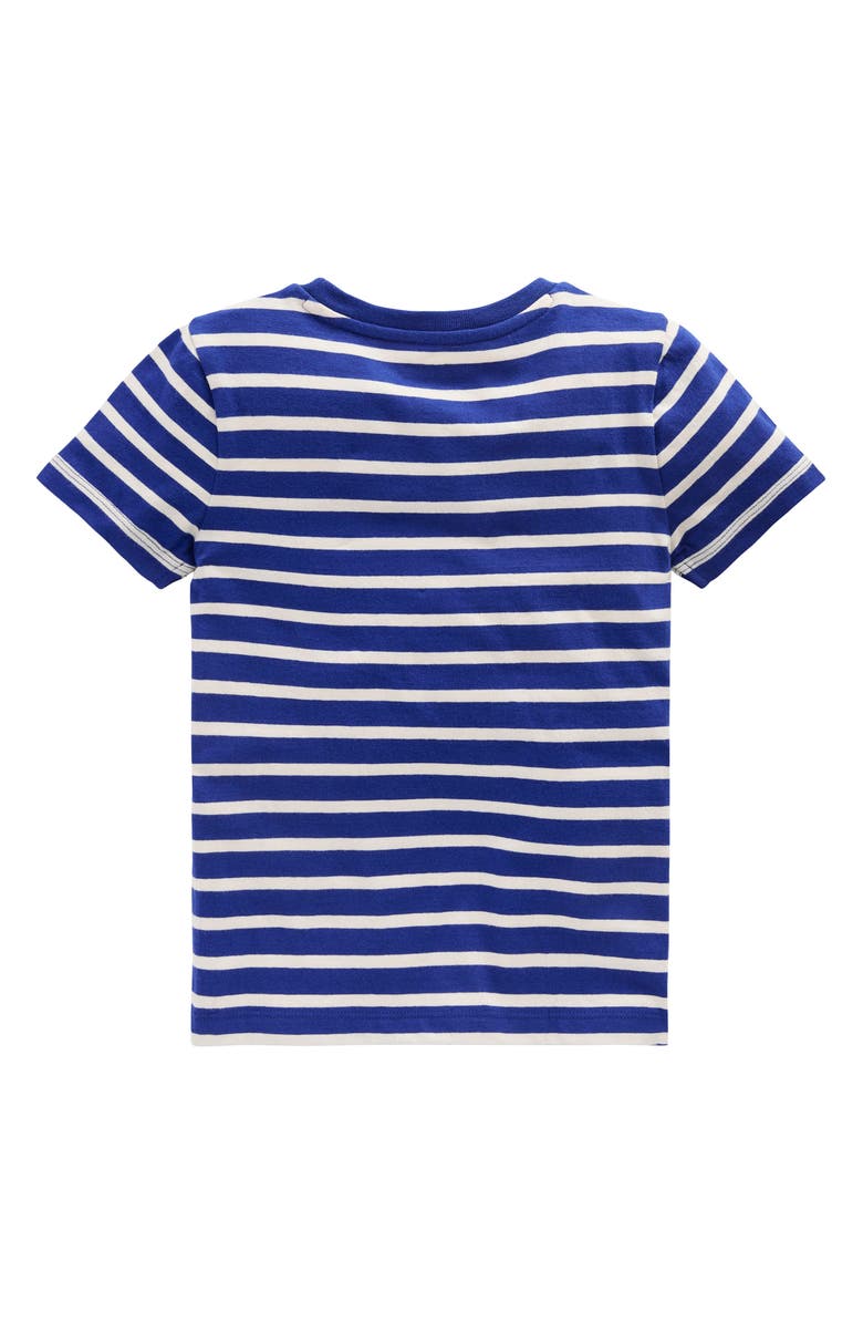 Mini Boden Kids' Stripe Scooter Appliqué Cotton Graphic T-Shirt, Alternate, color, 