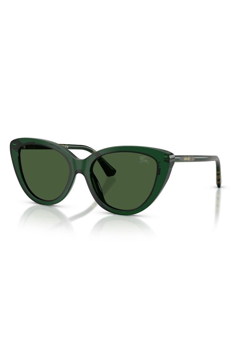 Burberry 55mm Cat Eye Sunglasses, Alternate, color, Green