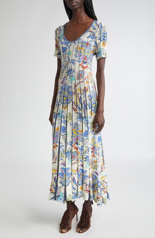 Etro Floral Knit Midi Dress