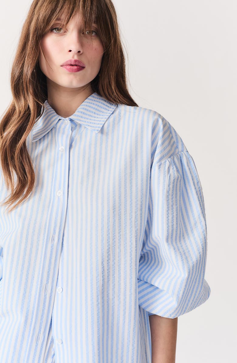 DELUC Stripe Button-Up Shirt, Alternate, color, 