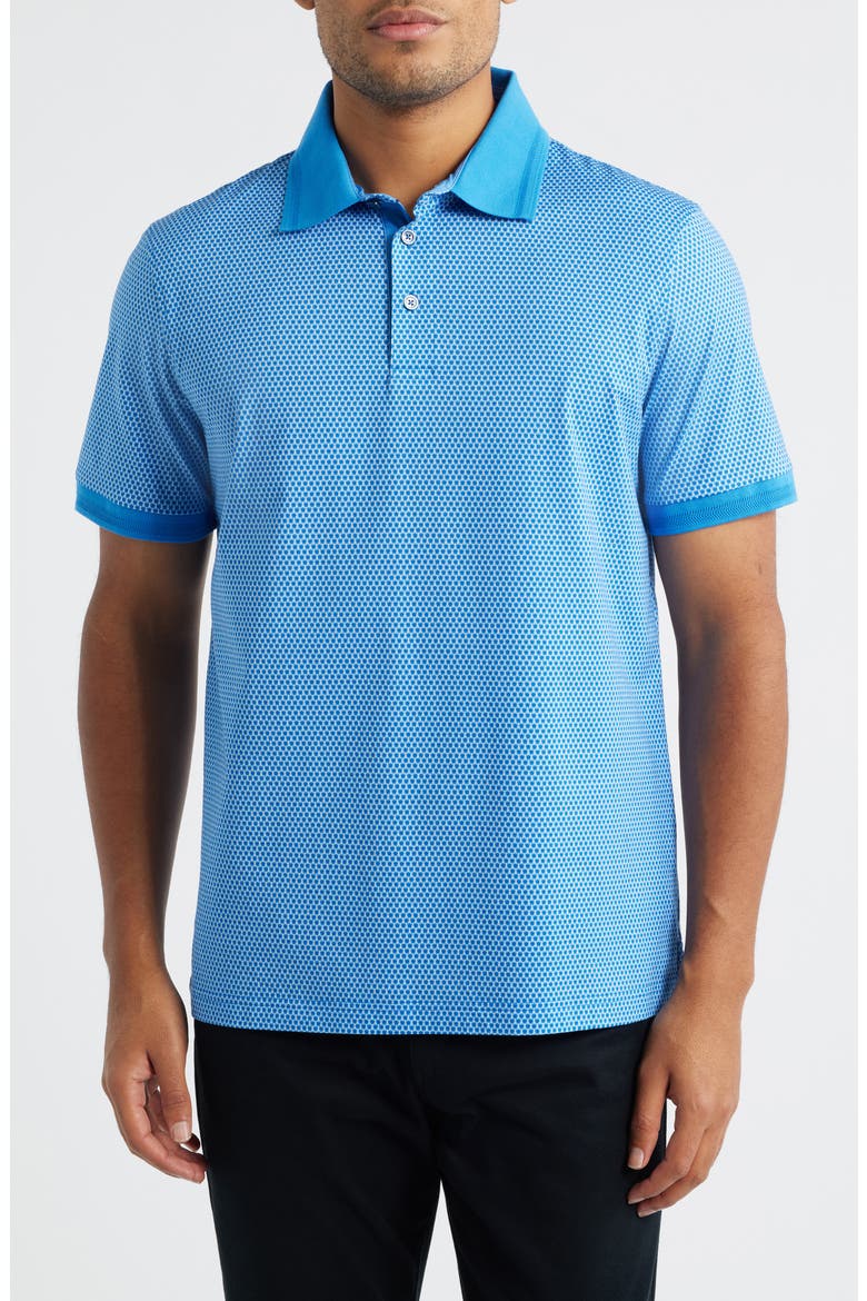 Vance OoohCotton® Microprint Polo, Main, color, CLASSIC BLUE