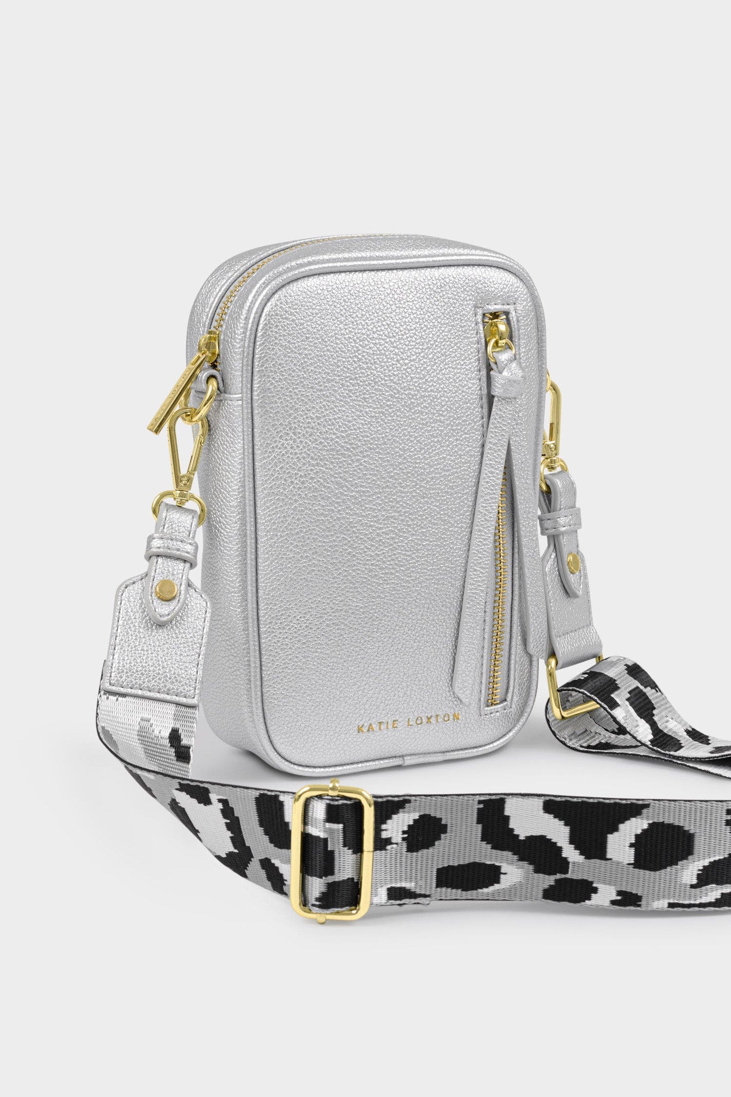 Katie Loxton Hallie Small Crossbody Bag in Silver, Alternate, color, Silver