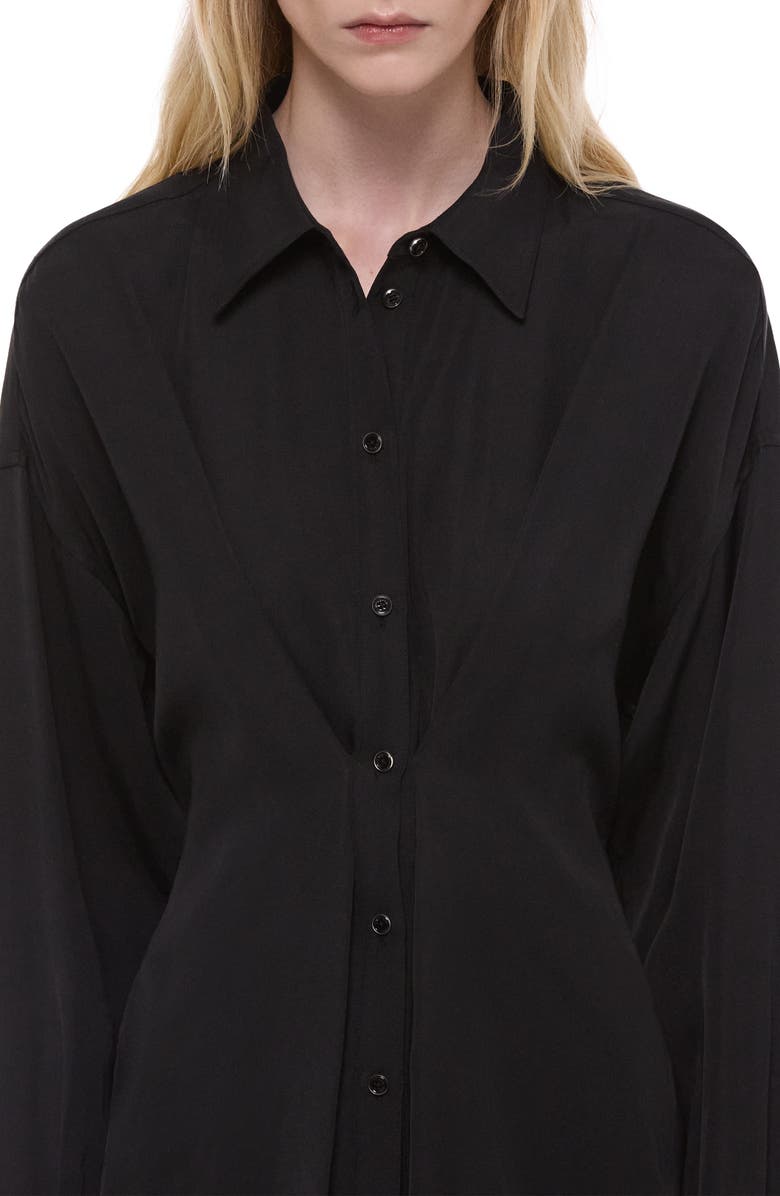 Helmut Lang Cinched Long Sleeve Shirt, Alternate, color, 