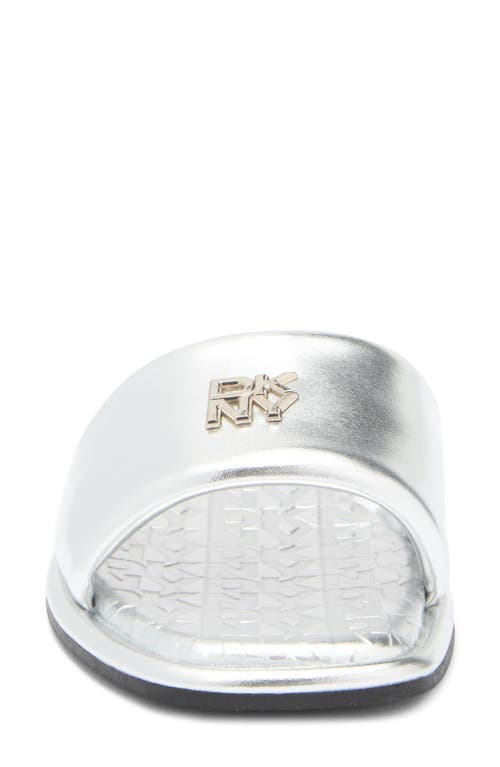 Dkny Bunnie Slide Sandal In Silver