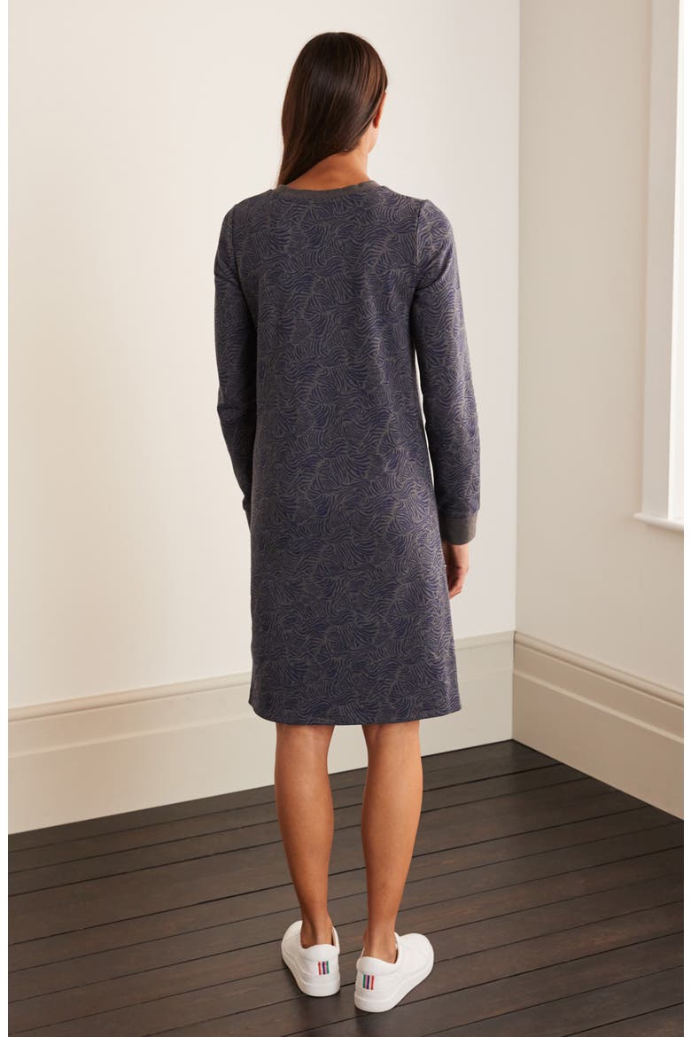 Crewneck Sweatshirt Dress, Alternate, color, CHARCOAL MARL, RIPPLE WAVE