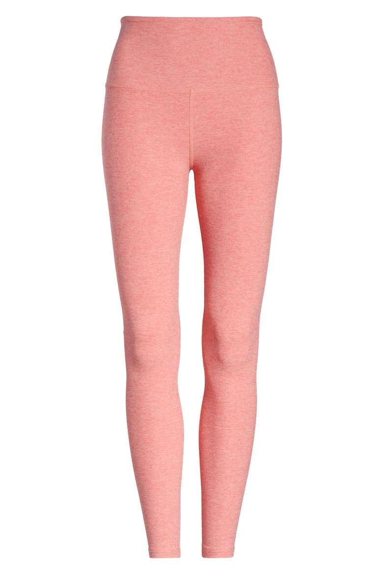 Caught in the Midi High Waist Leggings, Alternate, color, CHILLI RED HEATHER