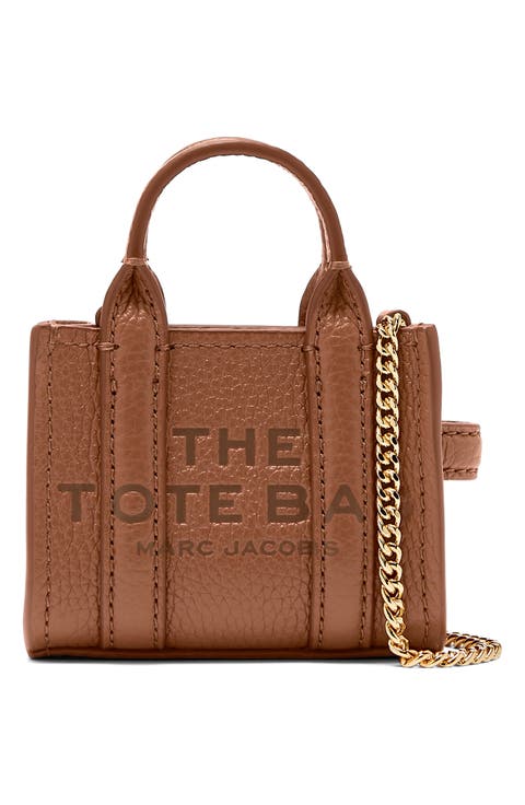 The Nano Charm Tote Leather Crossbody Bag