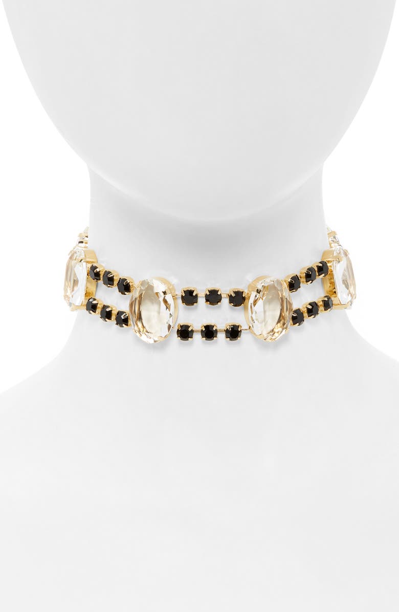 Carolina Herrera Empress Crystal Choker Necklace, Main, color, 