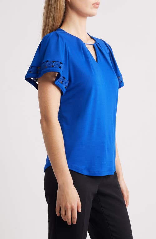 ANNE KLEIN ANNE KLEIN HARMONY PLEATED NECK TOP