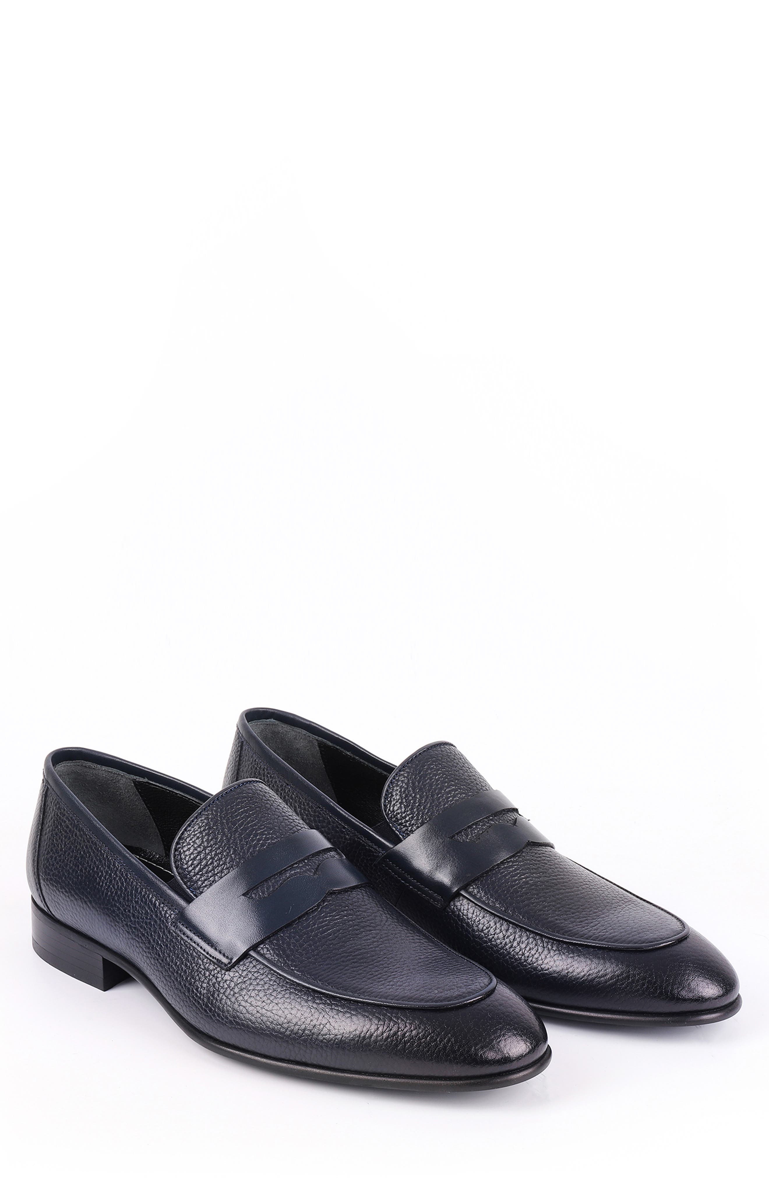 VELLAPAIS Lorena Penny Loafer, Alternate, color, Navy Blue