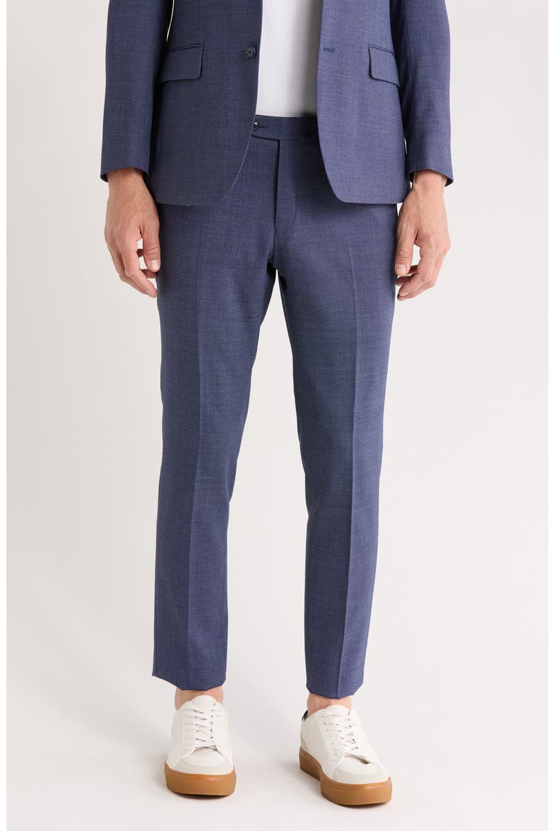 Navy Birdseye Stretch Suit Pants, Main, color, NAVY
