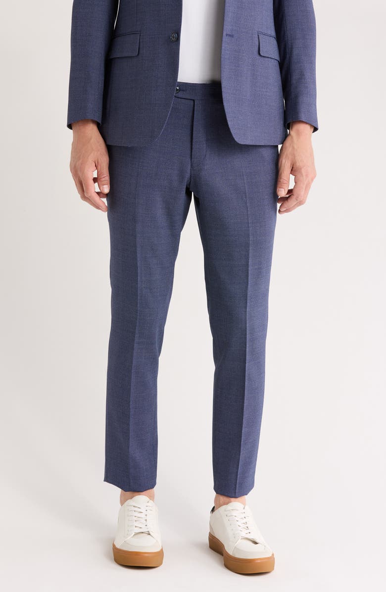 Original Penguin Navy Birdseye Stretch Suit Pants, Main, color, Navy
