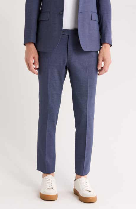Original Penguin Navy Birdseye Stretch Suit Pants