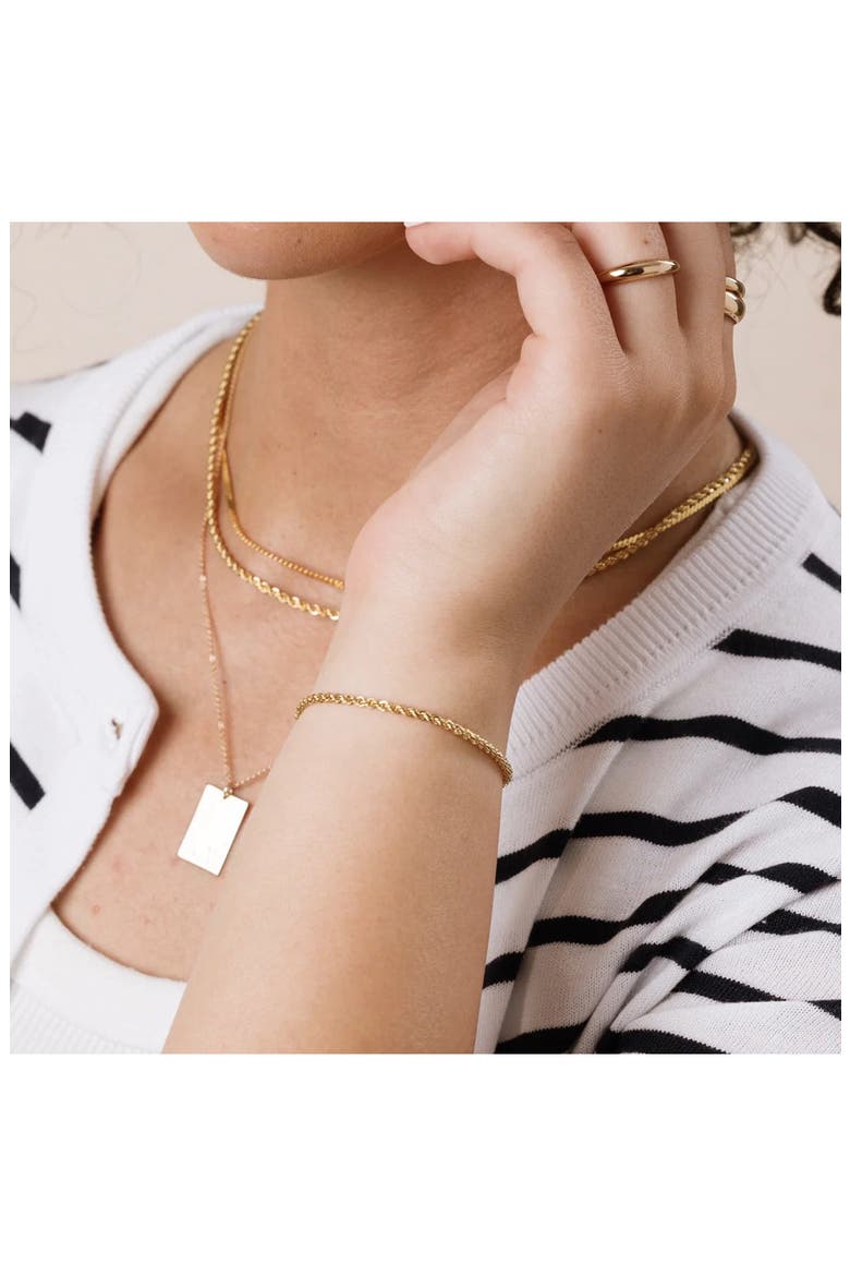 French Rope Chain Bracelet, Alternate, color, GOLD FILLED