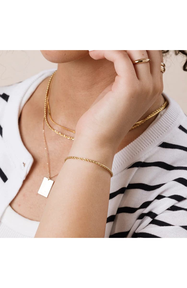 MADE BY MARY French Rope Chain Bracelet, Alternate, color, Gold Filled