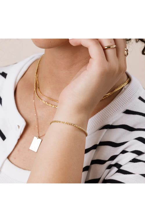 Made By Mary French Rope Chain Bracelet In Gold