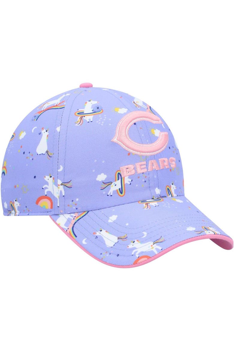 Girls Preschool '47 Purple Chicago Bears Unicorn Clean Up Adjustable Hat, Alternate, color, Purple