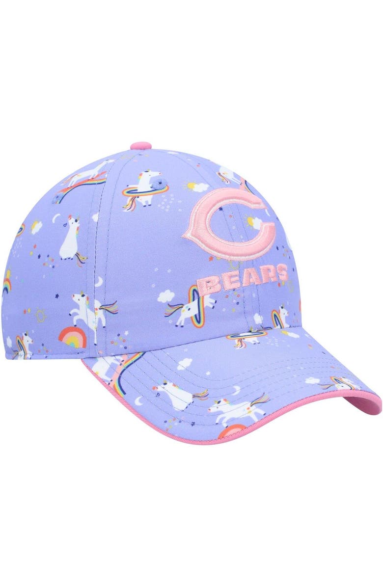 '47 Girls Preschool '47 Purple Chicago Bears Unicorn Clean Up Adjustable Hat, Alternate, color, Purple