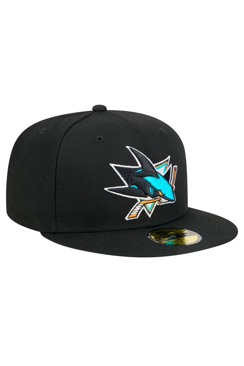 Men's New Era Black San Jose Sharks Core 59FIFTY Fitted Hat, Alternate, color, Black