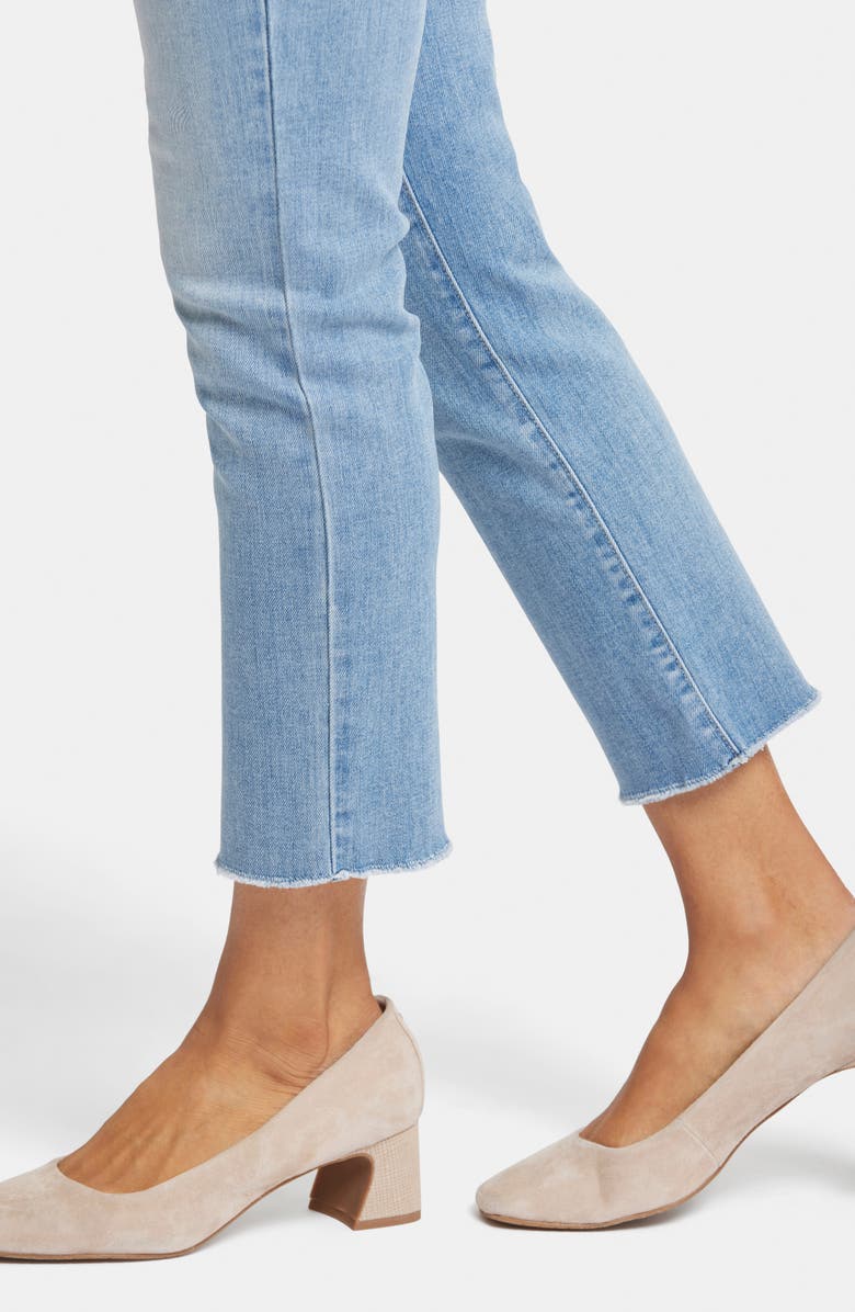 NYDJ Sheri Fray Hem Ankle Slim Jeans, Alternate, color, Blue Valley