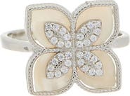 Juvell Mother-of-Pearl & Cubic Zirconia Flower Ring