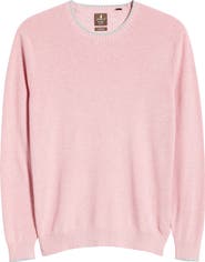johnnie-O Hatched Cotton & Silk Blend Crewneck Sweater