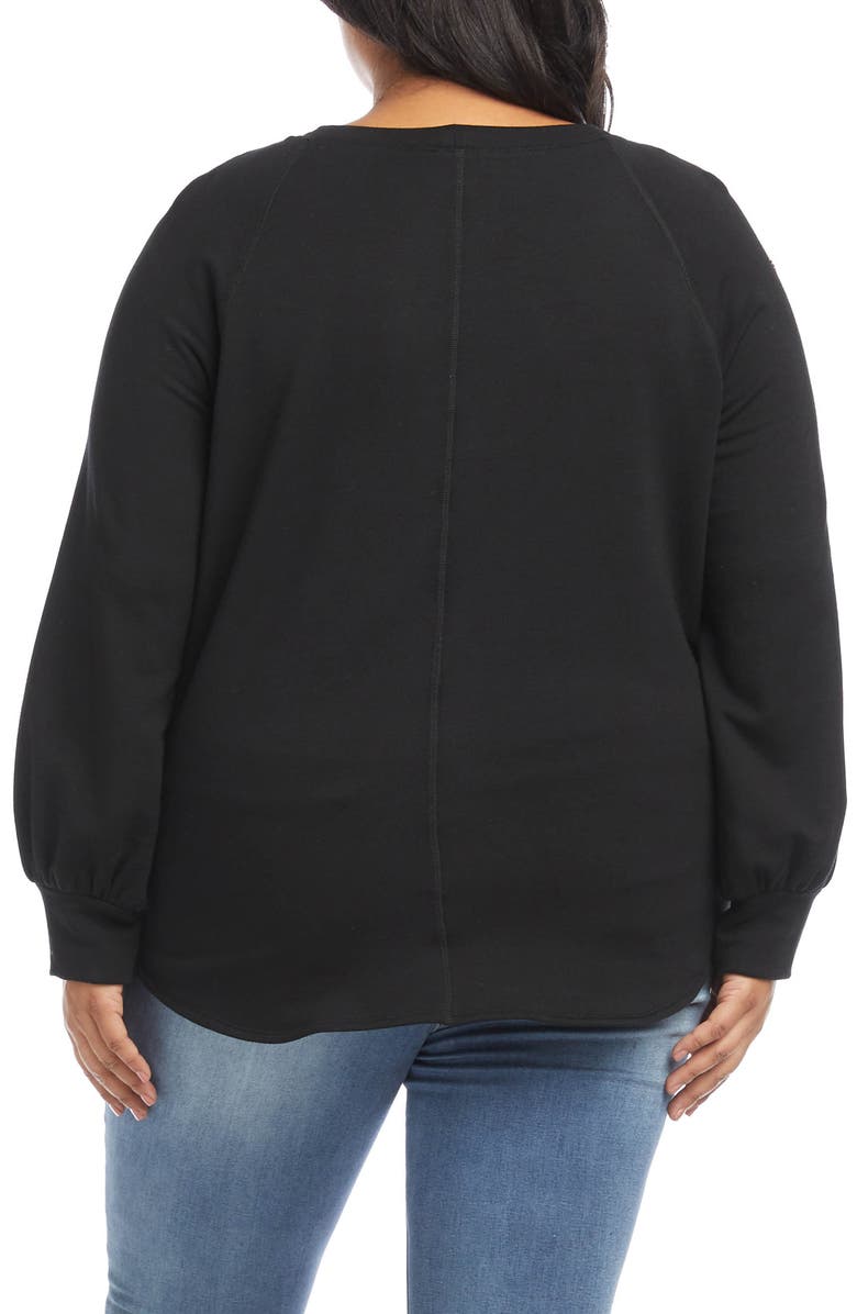 Karen Kane Embellished Sweatshirt, Alternate, color,