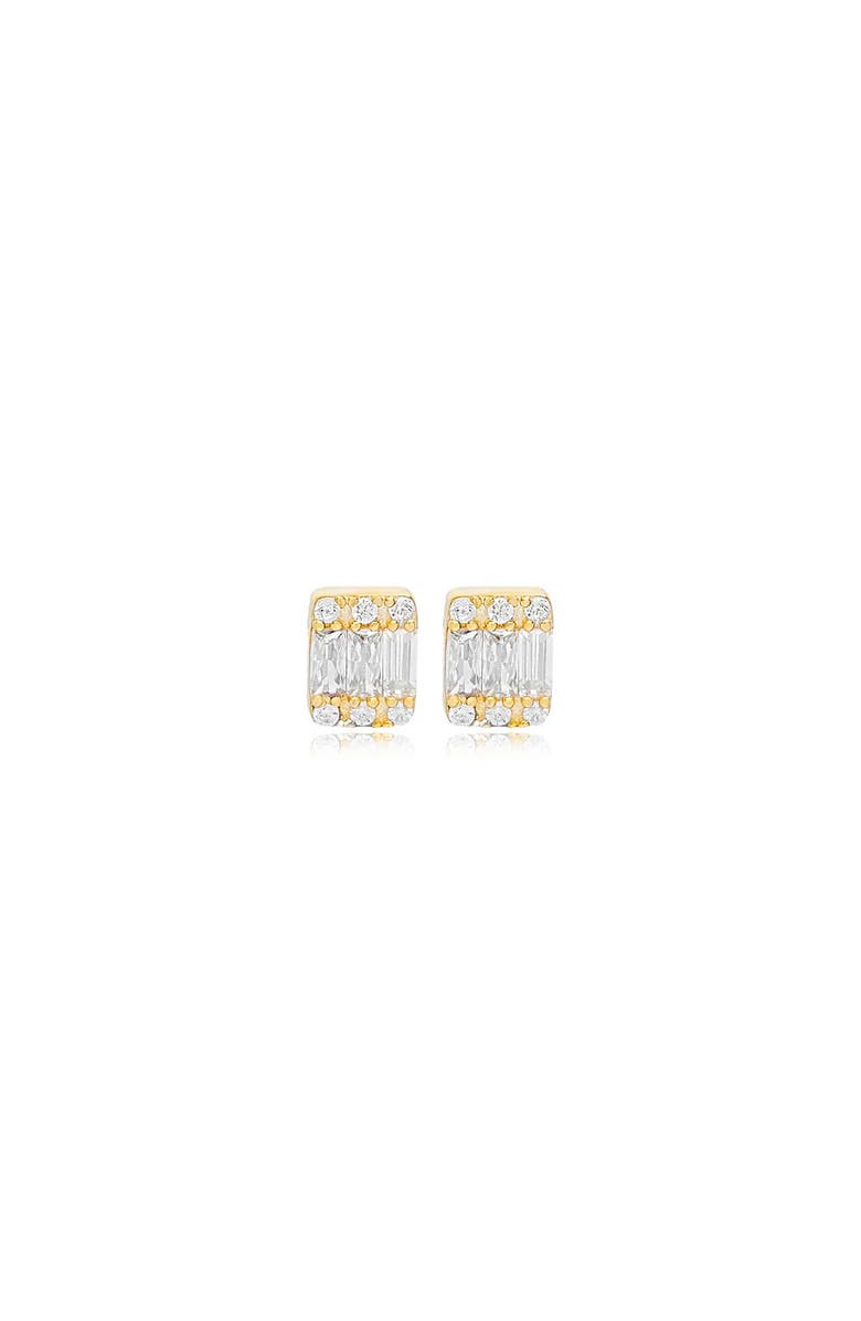 Mazin Jewels Mini Baguette Studs, Main, color, Gold