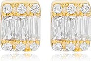 Mazin Jewels Mini Baguette Studs