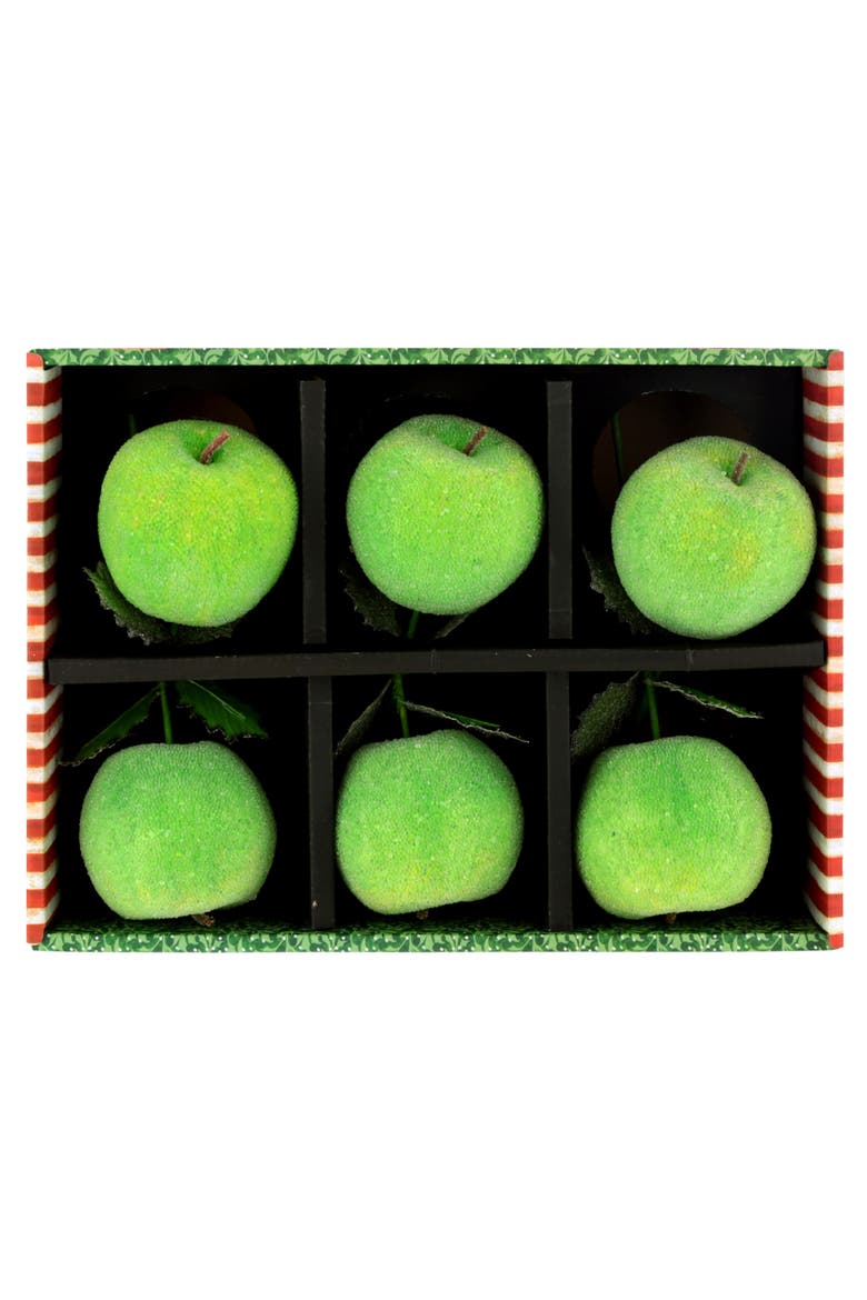 Christmas Green Apple Pick, Box of 6, Alternate, color, Green