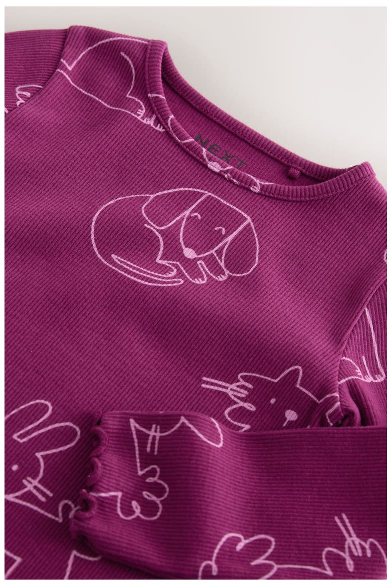 Kids' Stretch Cotton Rib Graphic T-Shirt, Alternate, color, PURPLE