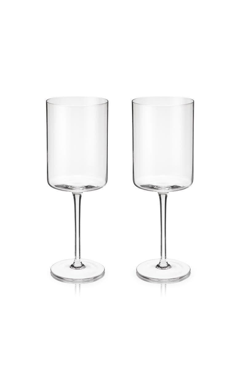 Viski Laurel Crystal Red Wine Glasses Set of 2, Main, color, Clear