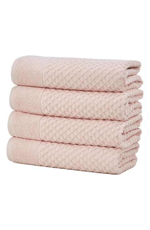 Diamond Textured 4-Pack Bath Towel Set