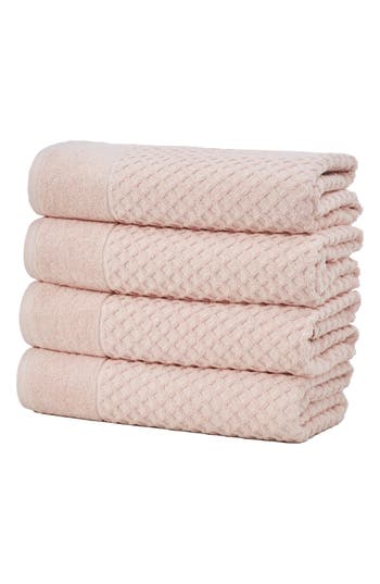 Woven & Weft Diamond Textured 4-pack Bath Towel Set
