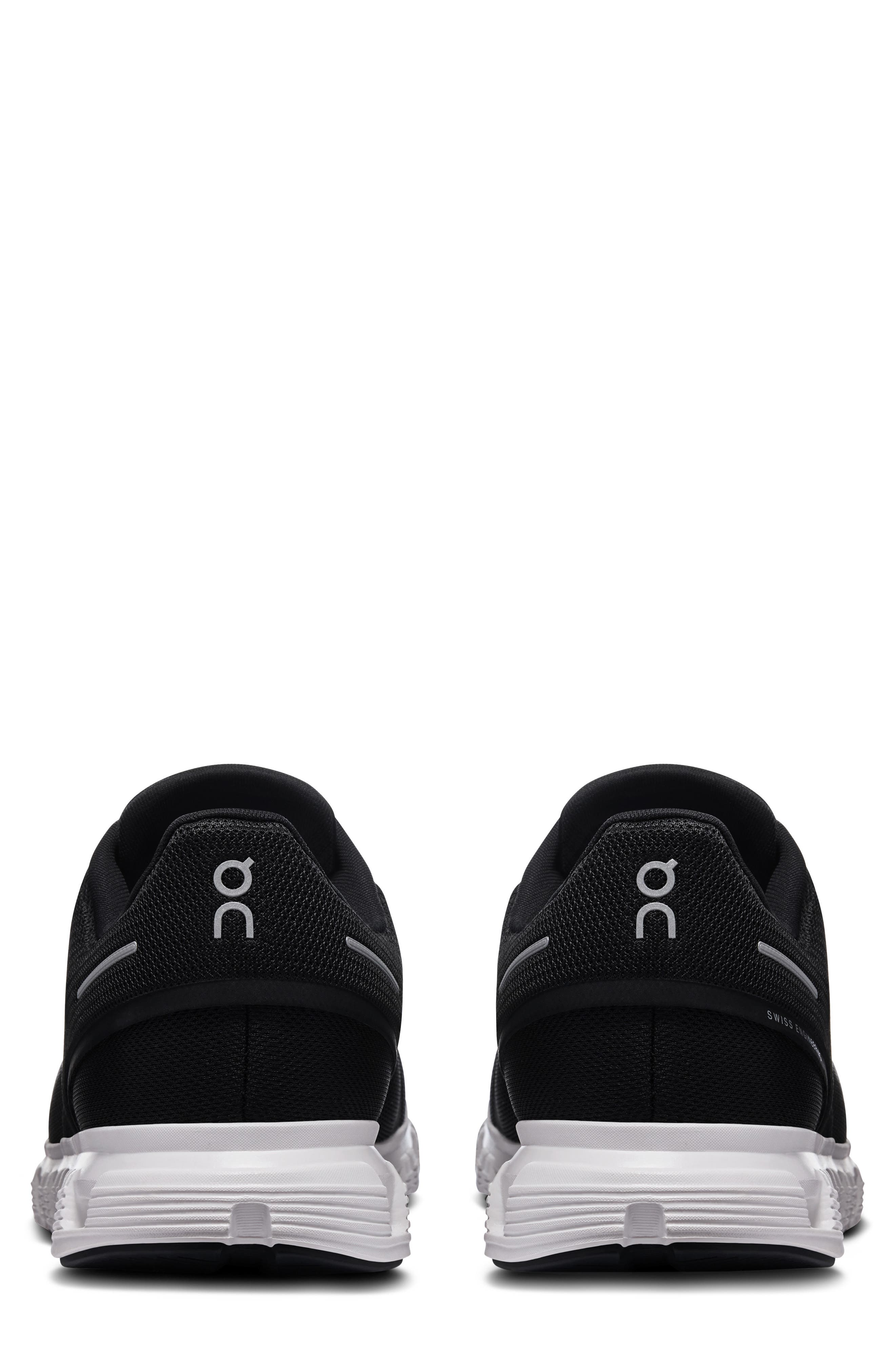 On Cloud 6 Sneaker, Alternate, color, Black/ White