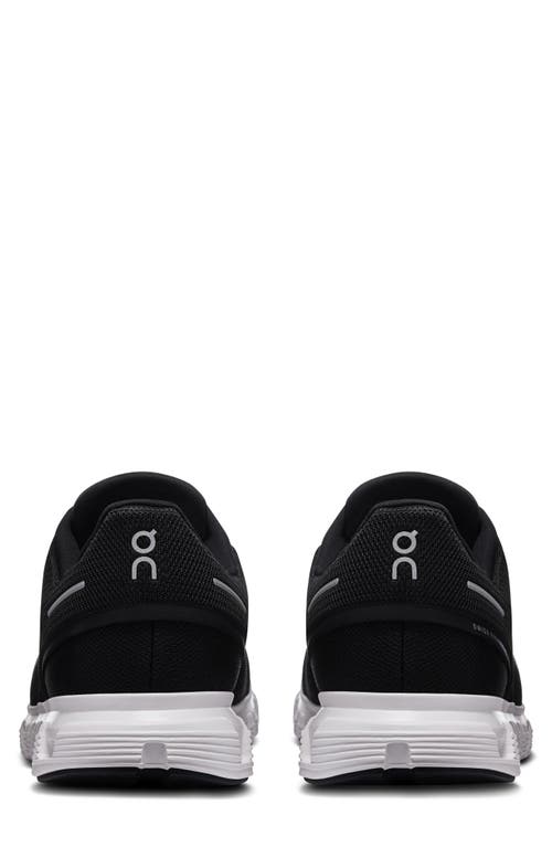 On Cloud 6 Running Sneaker In Black/white