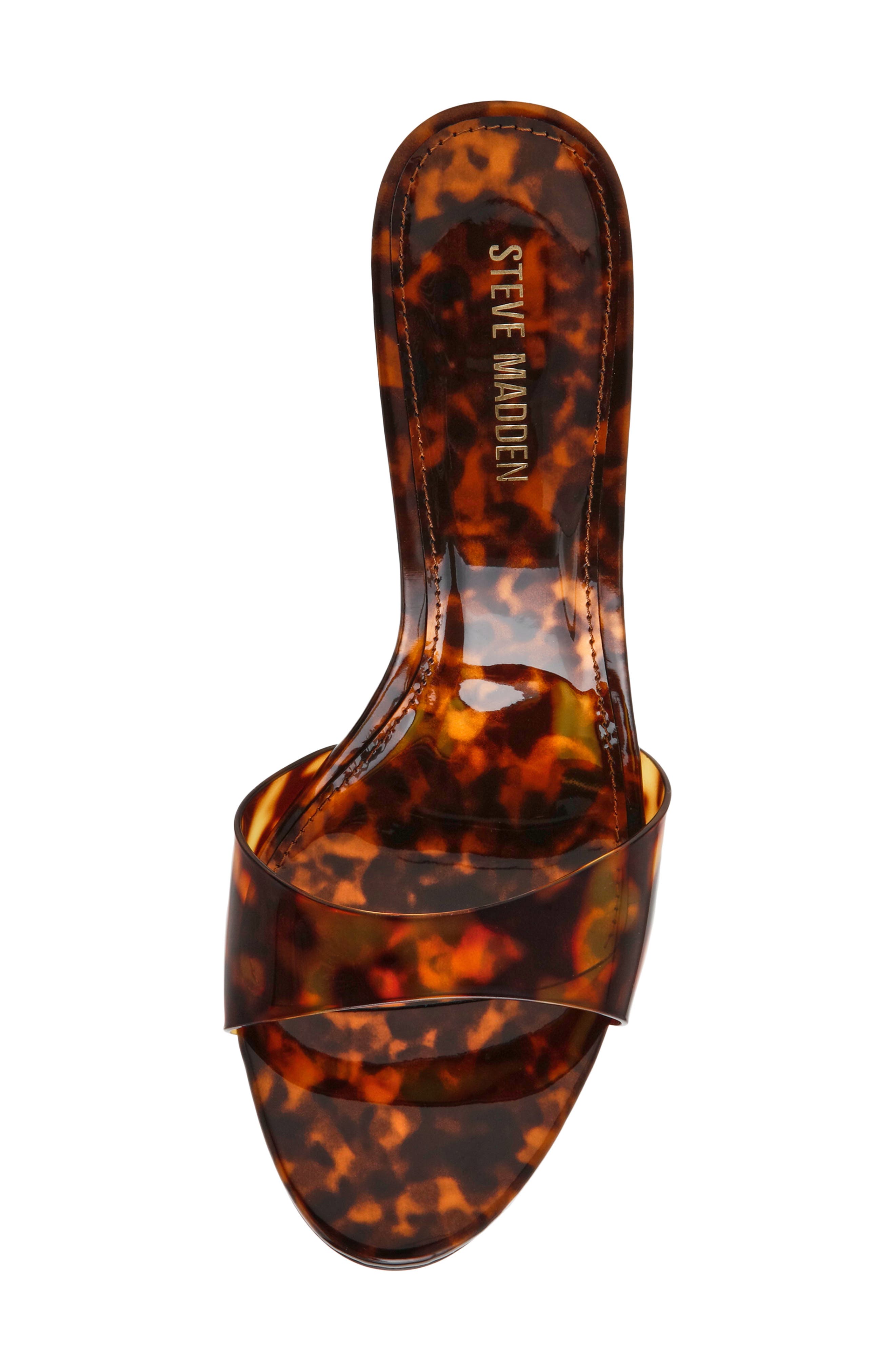 Steve Madden Davina Stiletto Sandal, Alternate, color, Tortoise Patent