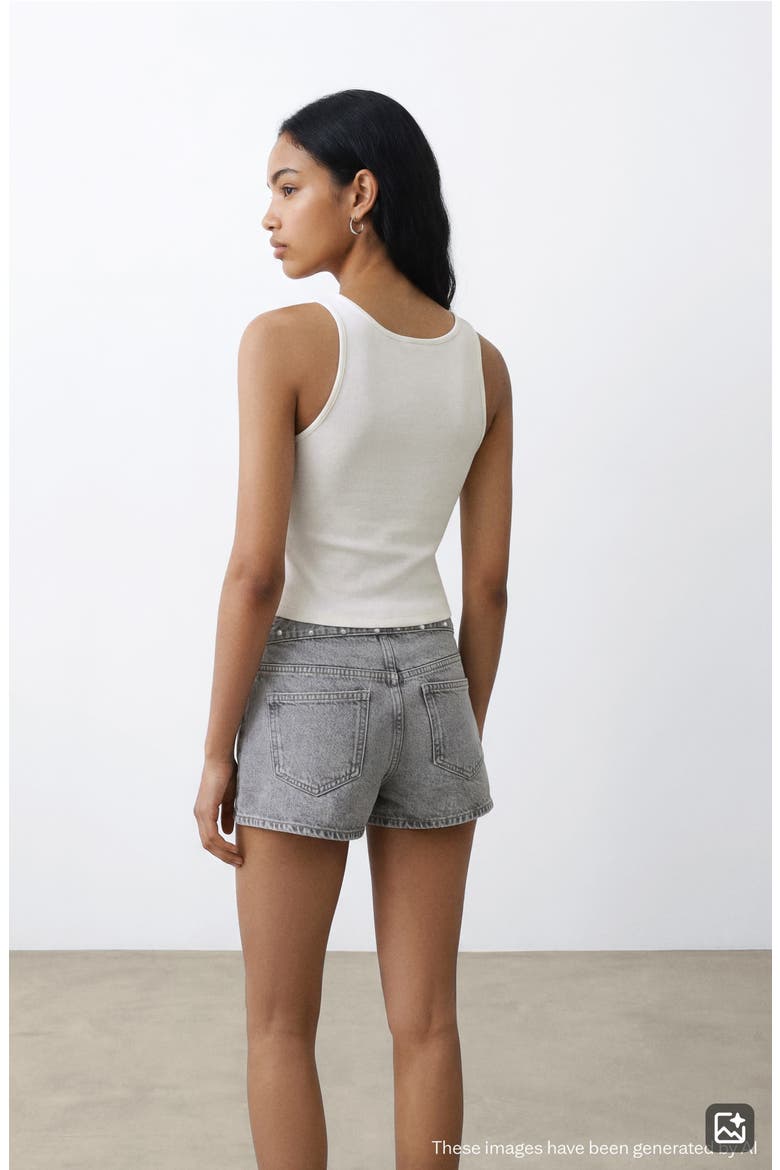Kids' Knotted Strap Tank Top, Alternate, color, WHITE
