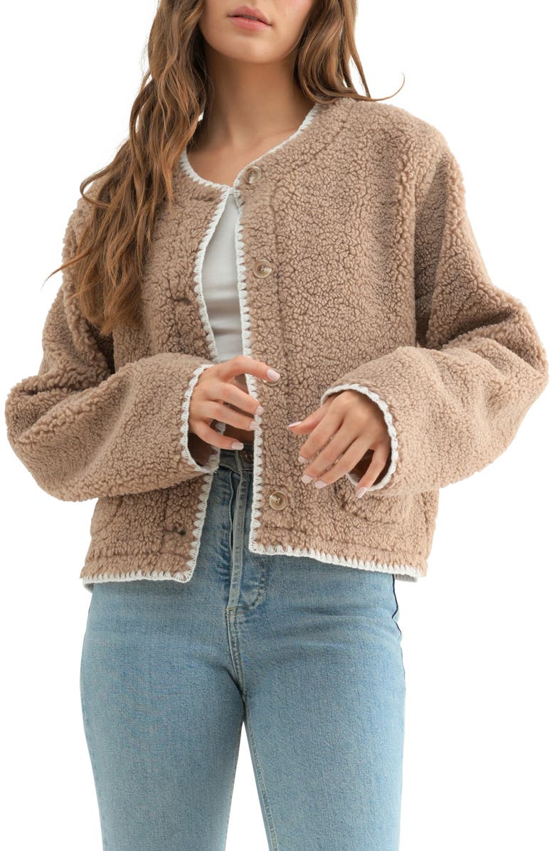 All in Favor High Pile Fleece Jacket, Main, color, 