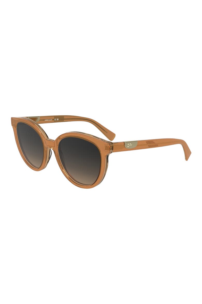 Le Pliage 52mm Gradient Round Sunglasses, Alternate, color, GLITTER ORANGE